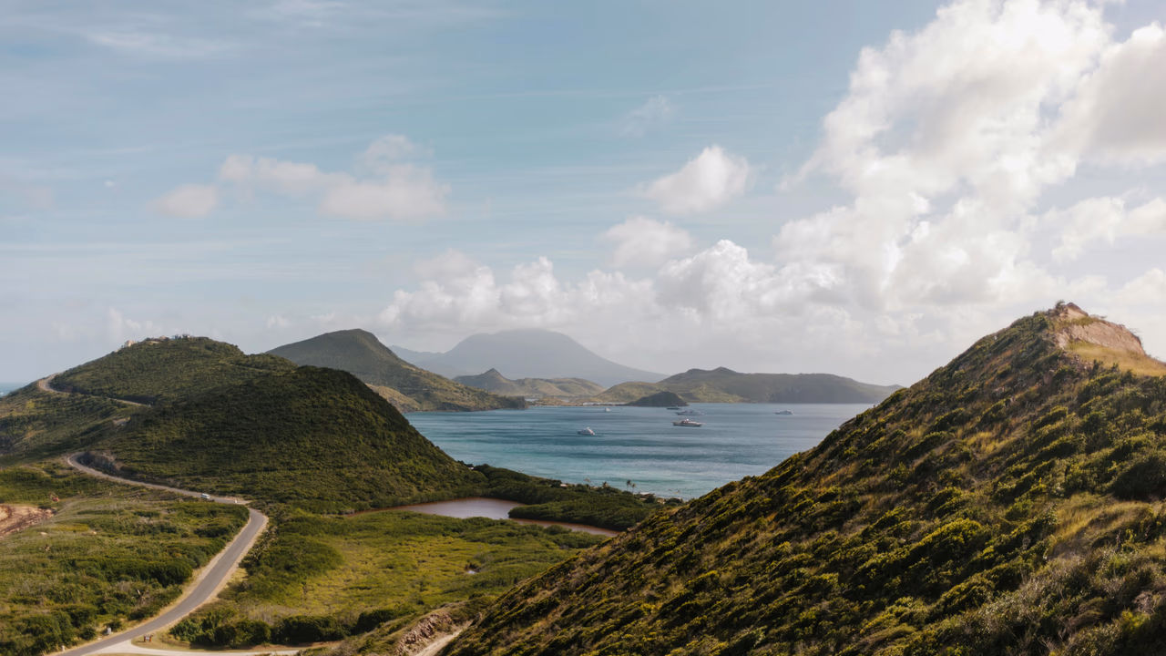 Aerial view of Nevis — host of the Asset Protection Conference